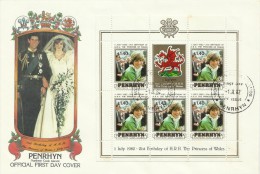 Penrhyn 1982 21 June Birth Of Prince William Of Wales $1.40 Souvenir Sheet FDC - Penrhyn