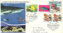 Dauphins & Requins. Frankston. Victoria, Belle Lettre Adressée à Croydon (NSW) Australie - Dolphins