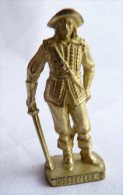 FIGURINE KINDER  METAL SOLDAT MOUSQUETAIRE FRANCAIS  2 Scame 80's Or - KRIEGER Französische Musketiere 1670 - Figurines En Métal