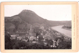 Sächsische Schweiz Königstein Stadt Und Festung Pappfoto 11x16,8 Cm 1899 Verlag Hermann Poy Dresden - Bad Schandau