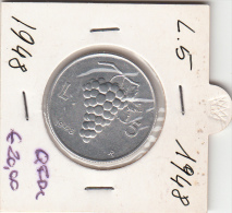 5 Lire Rep. Italiana 1948, QFDC - 5 Lire