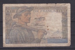 Billet De 10 Francs 1947 - 10 F 1941-1949 ''Mineur''