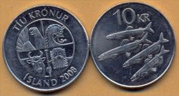 Iceland 10 Kronur 2008 UNC - Fauna Fish - - IJsland