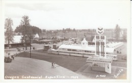 Portland Oregon, Oregon Centennial Exposition, Standard Oil Kiosk, Railroad, C1950s Vintage Real Photo Postcard - Portland