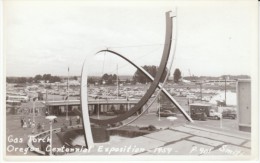 Portland Oregon, Oregon Centennial Exposition, Gas Torch Sculpture, C1950s Vintage Real Photo Postcard - Portland