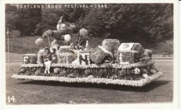 Portland Oregon, 1946 Rose Festival Parade Float, C1940s Vintage Real Photo Postcard - Portland