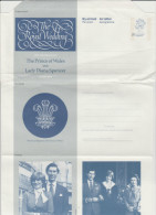 GB - Regno Unito - GREAT BRITAIN - 1981 - Aerogramme - Prepaid Envelope - Intero Postale - The Royal Wedding - The Ma... - Interi Postali