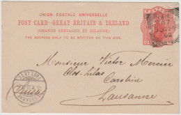 GB - Regno Unito - GREAT BRITAIN - 1892 - Post Card - Entier Postal - Postal Stationary - Viaggiata Da London Per Lau... - Interi Postali