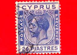 CIPRO - Usato - 1925 - Re Giorgio V - King George V - 2½  Piastres - Cyprus (...-1960)