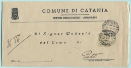 1944 Italia, Lettera Affrancata Con Cent.25 Occupazione Americana - Occup. Anglo-americana: Sicilia