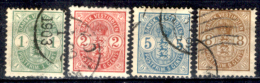 Antille-Danesi-F033 - 1873/79 - Y&T: N.16/19 (o) Used - Privo Di Difetti Occulti. - Denmark (West Indies)