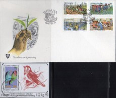 Tee-Anbau 1980 Südafrika Venda 26/9 FDC+Ciskei Block 8 O 18€ Plantage Sittich Bloque Ms Bird Sheet Cover Bf South Africa - Storia Postale