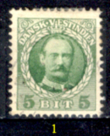 Antille-Danesi-F020 - 1907/08 - Y&T: N.36, 37, 40, (+/sg/o) - A Scelta. - Danimarca (Antille)