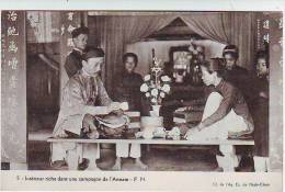 LAOS . INTERIEUR RICHE DANS UNE CAMPAGNE DE L'ANNAM . Fernand Nathan .F.N. - Laos