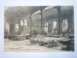 NOEUX-les-MINES  (Pas-de-Calais)  :  Intérieur De L'Atelier De Charpente Et Menuiserie      1914 - Noeux Les Mines