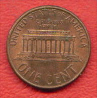 F4385 / - ONE CENT - 1996  - United States Etats-Unis USA - Coins Munzen Monnaies Monete - 1959-…: Lincoln, Memorial Reverse