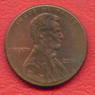 F4386 / - ONE CENT - 2001  - United States Etats-Unis USA - Coins Munzen Monnaies Monete - 1959-…: Lincoln, Memorial Reverse