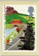 Stamp Post Card Royal Mail 350 Years Of Service Post Bus Service Bus Postal Post Office Picture Card Service - Bus