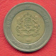 F4424 / - 5 Dirhams - 1423 / 2002 - Morocco Maroc Marokko - Coins Munzen Monnaies Monete - Marokko