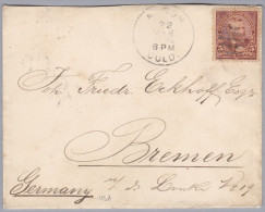USA 1896-3-22 AKRON Colo. Brief Nach Bremen - Covers & Documents