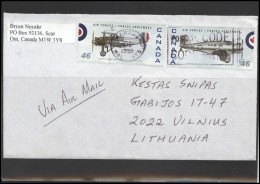 CANADA Postal History Letter Brief CA 009 Aviation Plane Transportation Air Forces Air Mail - Briefe U. Dokumente