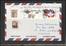 CANADA Postal History Cover Brief CA 033  Fauna Bear Birds Multiculturalism Arctic Fauna Air Mail - Brieven En Documenten