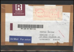 CANADA Postal History Cover Brief CA 034 ATM Automatic Stamps Air Mail - Covers & Documents