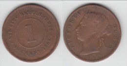 **** STRAITS SETTLEMENTS - BRITISH COLONY - 1 CENT 1894 VICTORIA **** EN ACHAT IMMEDIAT !!! - Kolonies