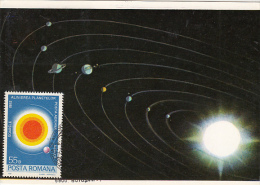 3- ASTRONOMY, PLANETS ALIGNEMENT, CARTES MAXIMUM, MAXICARD, CM, 1985, ROMANIA - Astrology