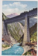 SUISSE,HELVETIA,SWISS,sch Weiz ,svizzera,URI,silenen ,1914,GOTTHARDBAHN,viaduc T Bei Amsteg,train,viaduc Ferroviaire,reu - Silenen