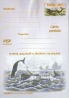 8- WHALES, WHALES HUNTING ILLUSTATED HISTORY, PC STATIONERY, ENTIER POSTAL, 2003, ROMANIA - Balene