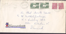 Finland KAUPUNGINHOTELLI (HOTEL) JAKOBSTAD Pietarsaari 1972 Cover To Denmark - Briefe U. Dokumente