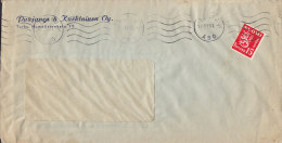 Finland PAAJANEN & KARKIAINEN OY., TURKU Åbo 1953 Cover Brief Lion Arms Wappen Stamp - Lettres & Documents