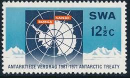 SWA South West Africa 1971, 10th Anniv Of Antarctic Treaty, Set Of 1v** - Tratado Antártico