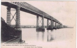 Cpa   CUBZAC LES PONTS Pres De Saint Andre De Cubzac Le Grand Pont Des Pietons - Cubzac-les-Ponts