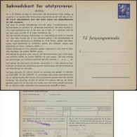 Norvège 1945. Entier Postal Pour Commande De Biens Rationnés. Ameublement, Verre, Rideaux, Hôtels, Pensionnats - Settore Alberghiero & Ristorazione