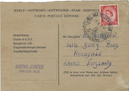 Reply Postcard  GB Stamp With Special Cancellation MARTIGNY-VILLE, CH - Interi Postali