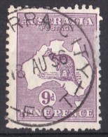 Australia 1932 Kangaroo 9d Violet C Of A Watermark CANBERRA CITY Used - Thin - Usados