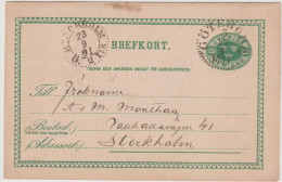 SVEZIA - SWEDEN - SVERIGE - 1891 - Post Card - Entier Postal - Postal Stationary - Brekfort Fem Öre - Viaggiata Da Gö... - Entiers Postaux