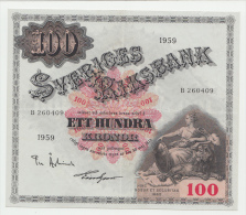 SWEDEN 100 KRONOR 1959 XF P 48a  48 A - Schweden