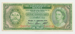 BELIZE 1 Dollar 1976 VF++ P 33c  33 C - Belize
