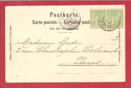 N°Y&T 102X2 BOULONNE Vers PARIS 26 SEPTEMBRE 1900   2 SCANS - 1898-1900 Sage (Tipo III)