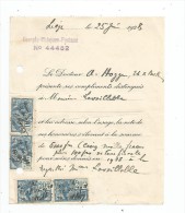 Note D'honoraires , 1928 , Docteur A. Hogge , Timbres Fiscaux , LIEGE, Tampon Chèques-postaux , Frais Fr : 1.80€ - Autres & Non Classés