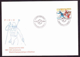 Finland - 1980 - FDC - World Biathlon Championship, Sports - Covers & Documents