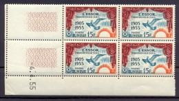 Tunisia/Tunisie  1955 - Block Of Four - The 50th  Anniversary Of "Essor". Theatre For All 1905-1955 - Nuovi