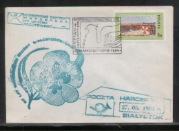 POLAND 1984 SCARCE SCOUT POST COVER 25 YEARS SERVICE TO BIALYSTOK REGION SCOUTING SCOUTS POPPY EAGLE POSTHORN - Brieven En Documenten