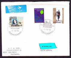 Netherlands On Air Mail Cover To South Africa - 1987 - Wedding Anniversary, Constantijn Huygens, Small Business Congress - Cartas & Documentos