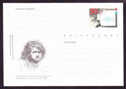 Netherlands Post Card - 1984 - Centenary Of Organized Philately, Eye, Rembrandt - Storia Postale