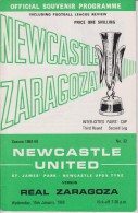 Official Football Programme NEWCASTLE UNITED - REAL ZARAGOZA INTER CITIES FAIRS CUP ( Pre - UEFA ) 1969 3rd Round - Bekleidung, Souvenirs Und Sonstige