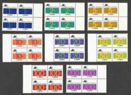 Portugal Timbre-taxe Port Dû 1992-93 Af. 82-89 X 4 ** Portugal Postage Due 1992-93  X 4 ** - Ungebraucht